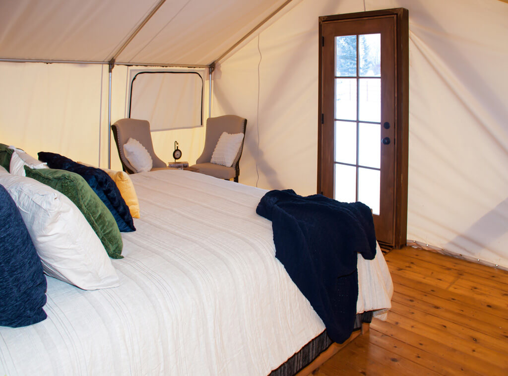 Deluxe Glamping Tent Interior