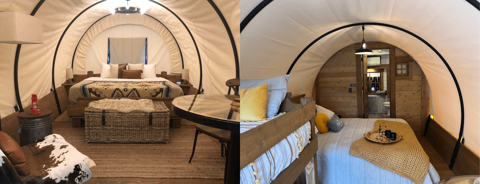 Inside photos of the luxury camping wagon