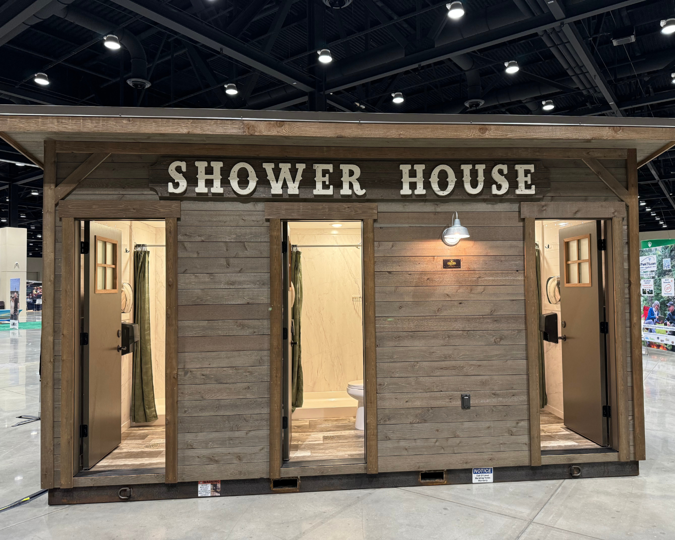 three room shower house